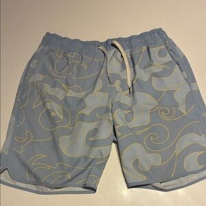 Men's Fair Harbor Blue Pattern Swim Trunks
